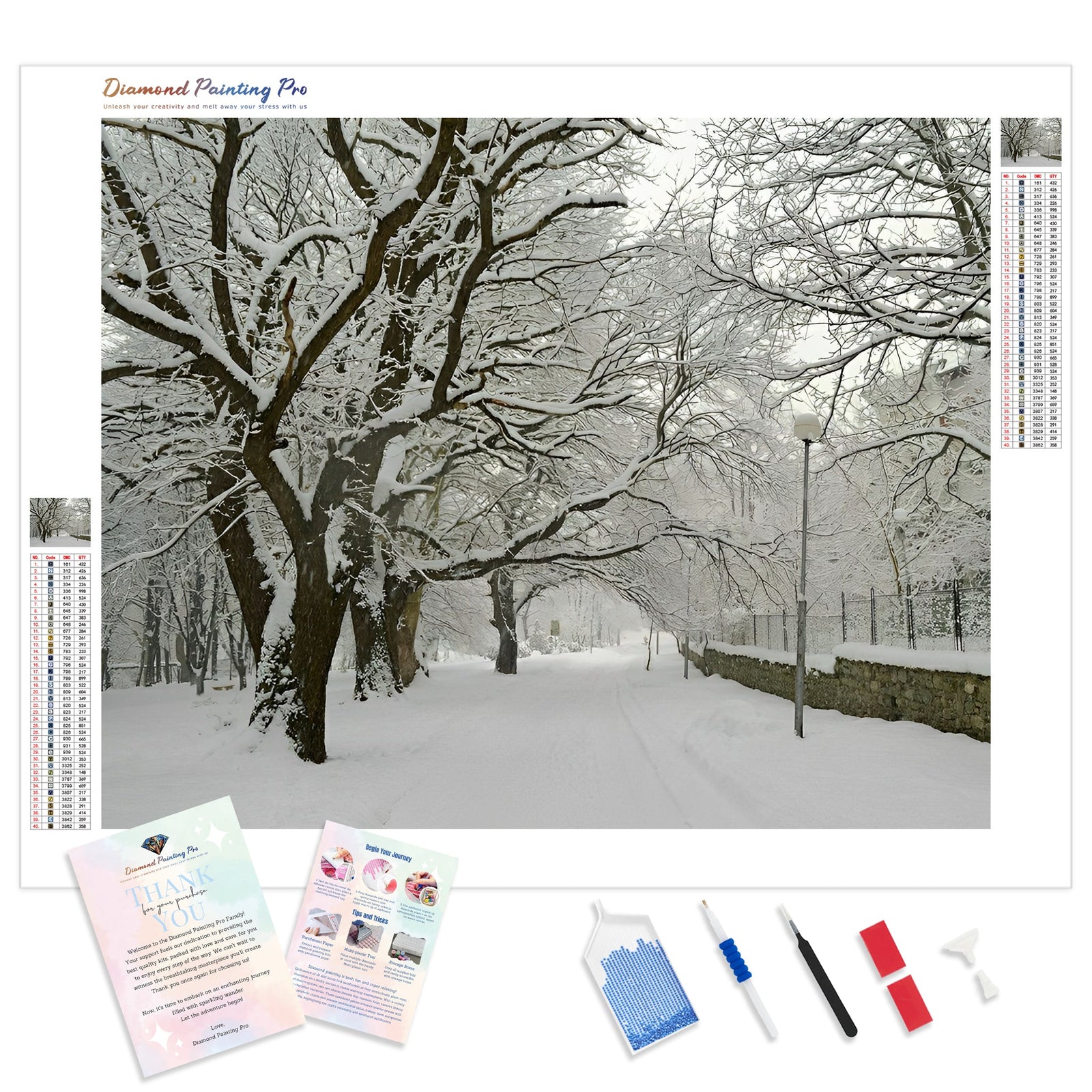 Winter Serenity | Diamond Painting Kit - Full Drill - Square or Round Diamonds with AB Drills Option