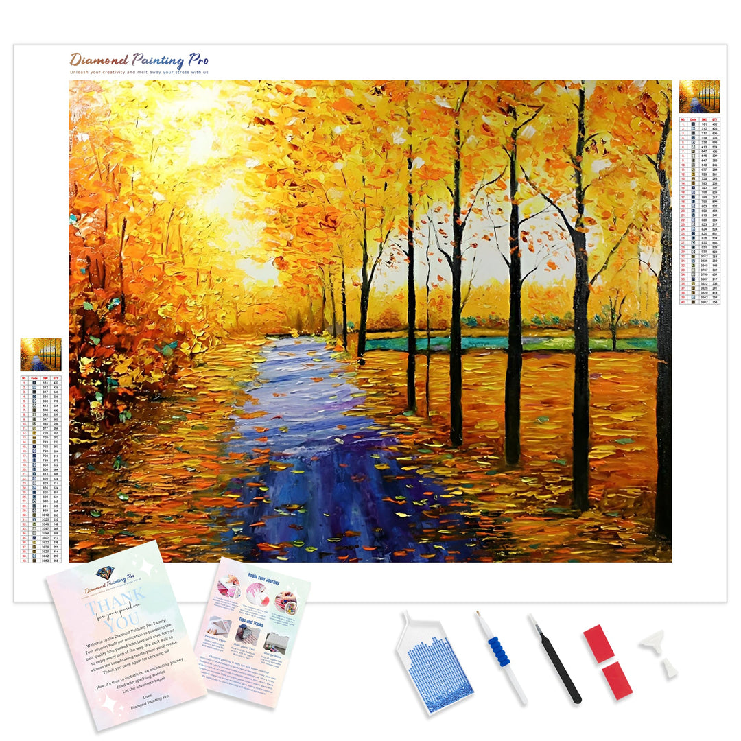 Autumn Walk | Diamond Painting Kit - Full Drill - Square or Round Diamonds with AB Drills Option