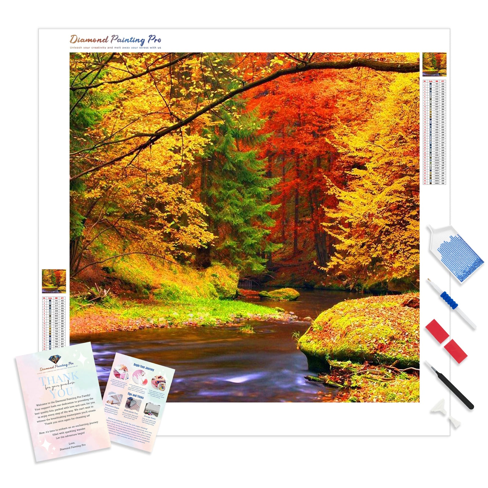 Late Autumn Forest | Diamond Painting Kit - Full Drill - Square or Round Diamonds with AB Drills Option