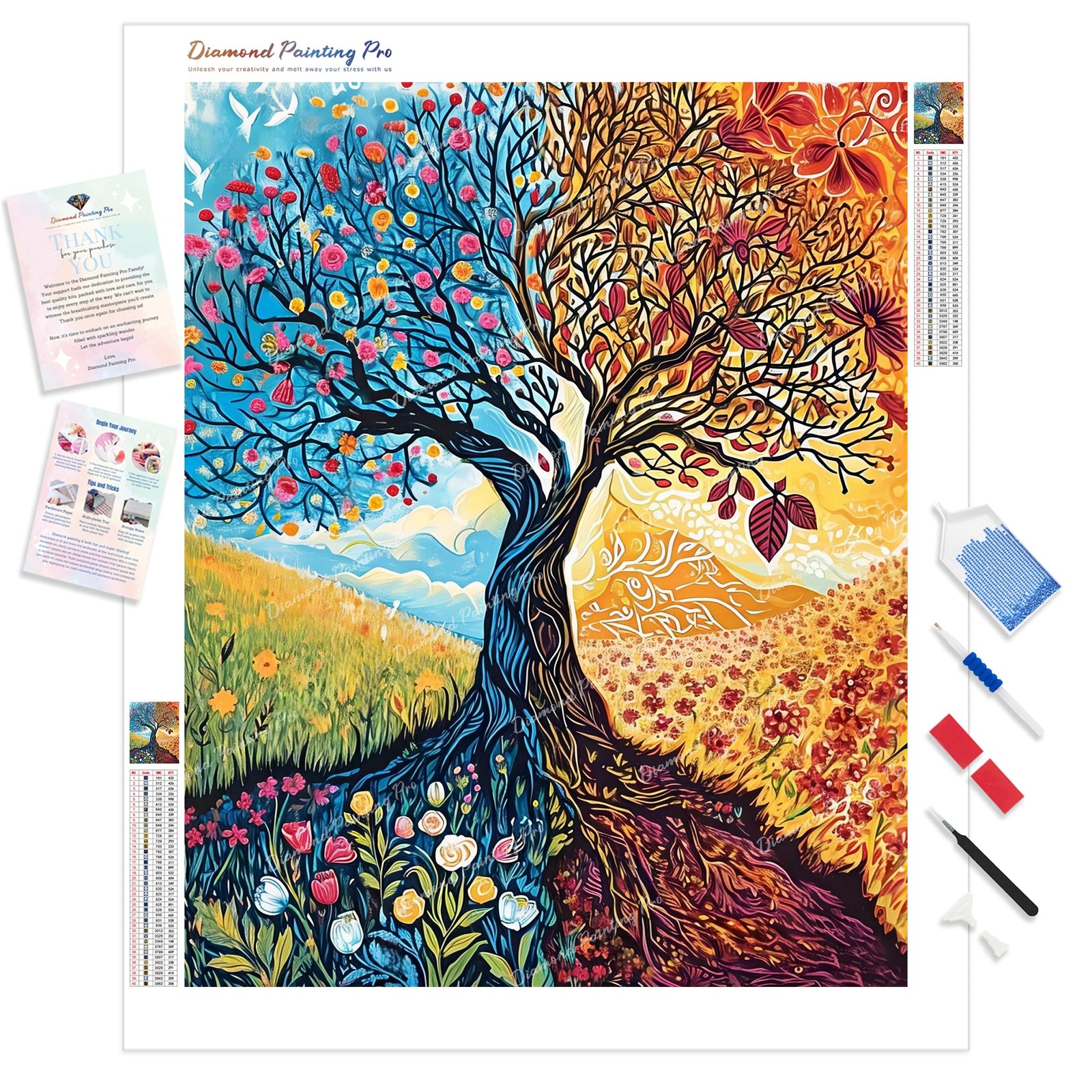 Seasons' Symphony | Diamond Painting Kit - Full Drill - Square or Round Diamonds with AB Drills Option