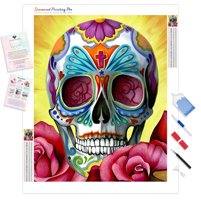 Novelty Skull | Diamond Painting Kit - Full Drill - Square or Round Diamonds with AB Drills Option