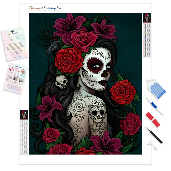 Santa Muerte Skull | Diamond Painting