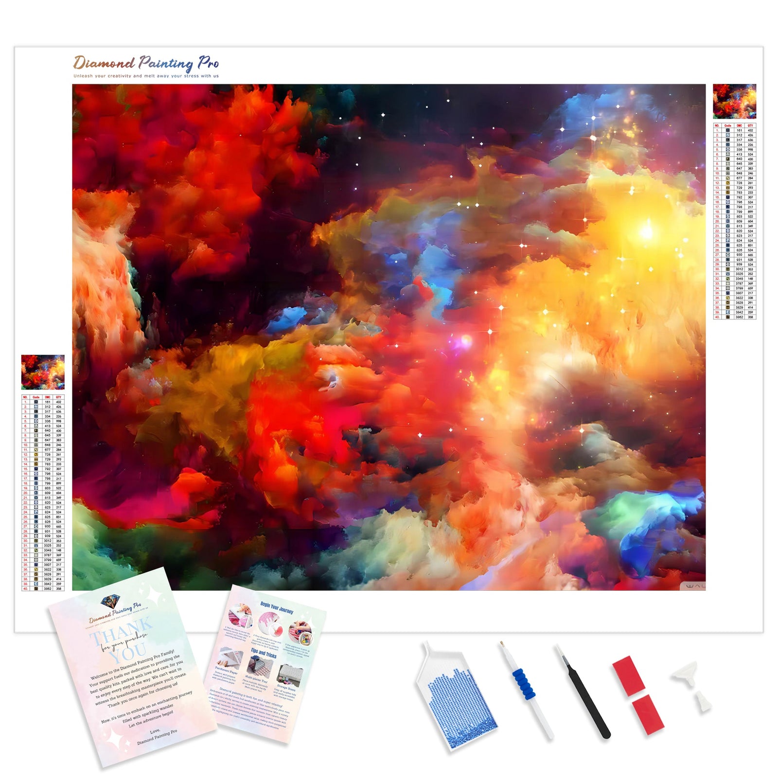 Space Amazing Nebula | Diamond Painting Kit - Full Drill - Square or Round Diamonds with AB Drills Option