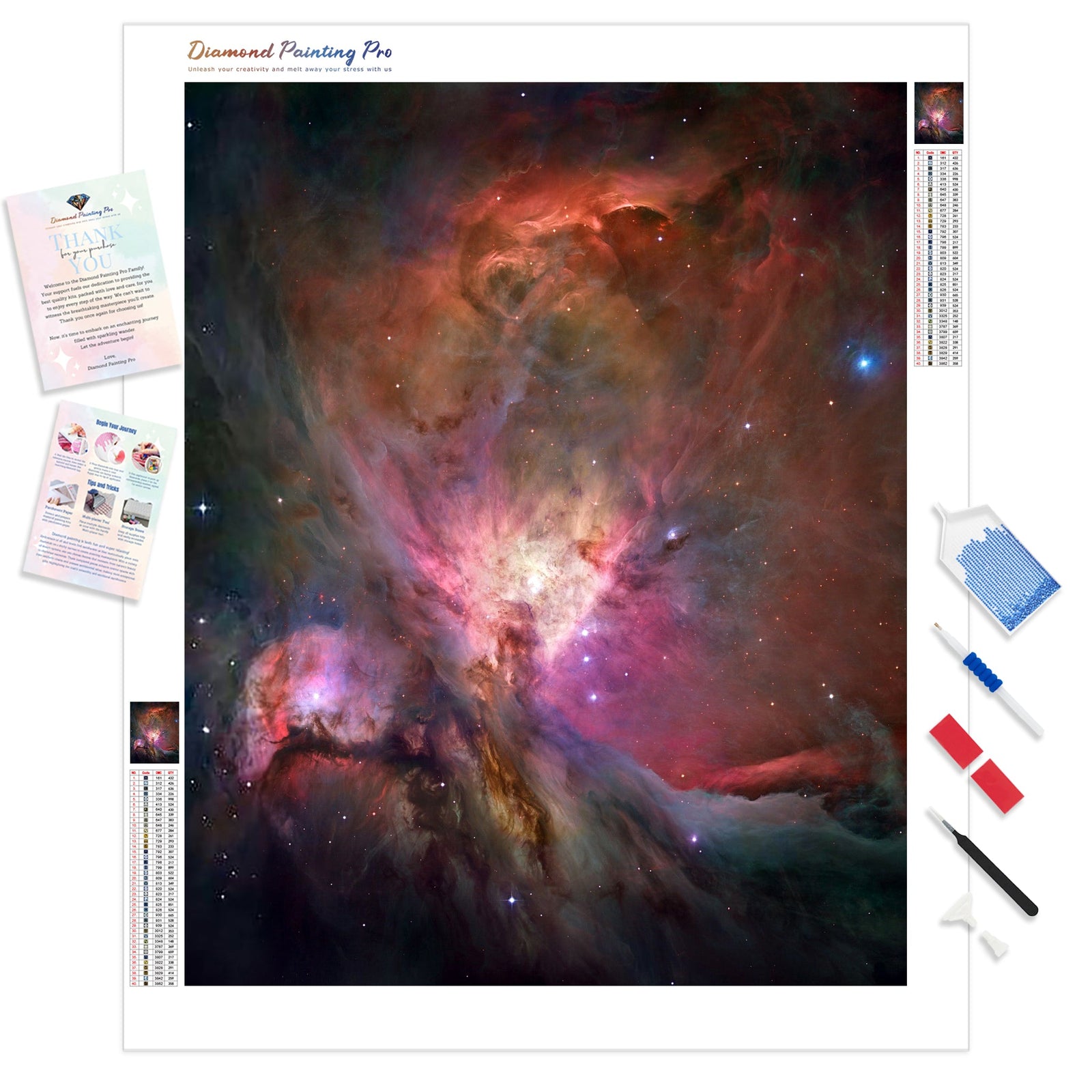 Orion Nebula | Diamond Painting Kit - Full Drill - Square or Round Diamonds with AB Drills Option