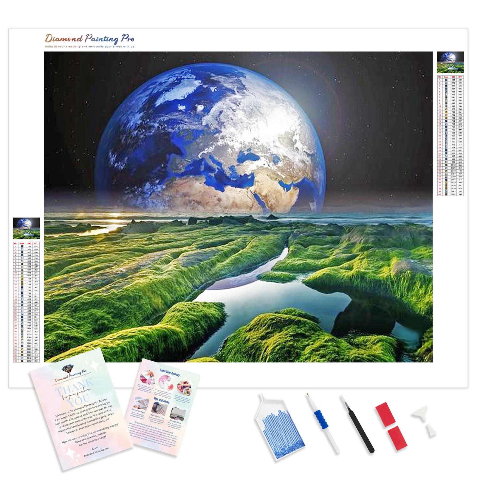 Earth Space Fantasy | Diamond Painting Kit - Full Drill - Square or Round Diamonds with AB Drills Option