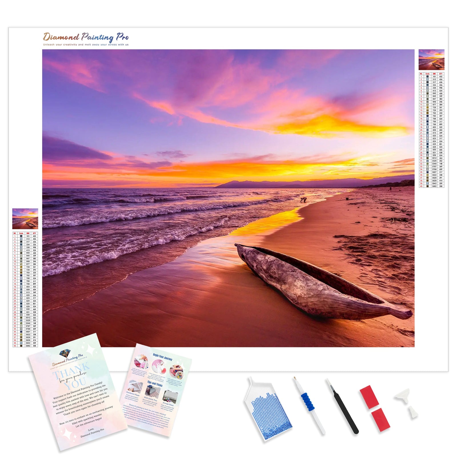 Lake Malawi Sunset | Diamond Painting Kit - Full Drill - Square or Round Diamonds with AB Drills Option