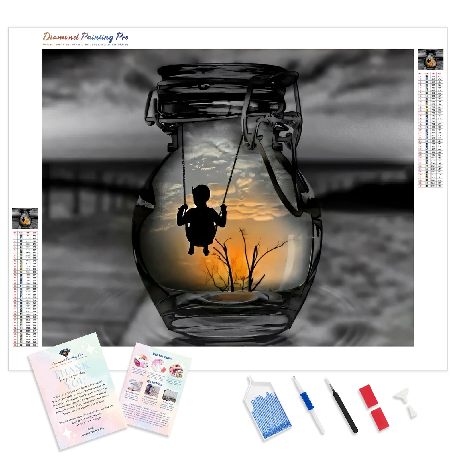 Memories in a Jar | Diamond Painting Kit - Full Drill - Square or Round Diamonds with AB Drills Option