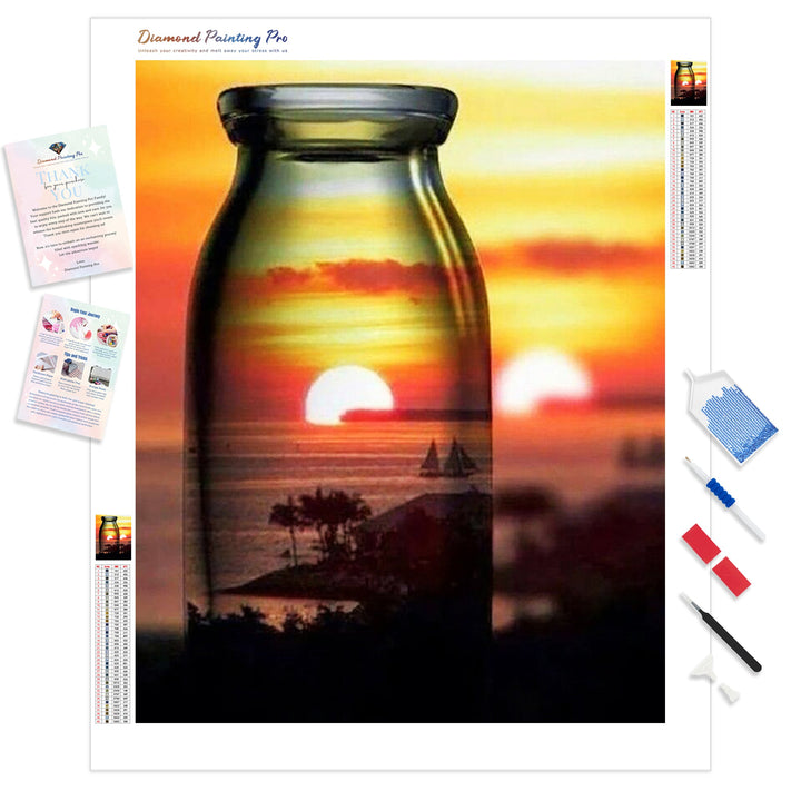 Bottled Sunset | Diamond Painting