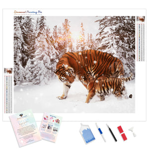 Tigers in Snow | Diamond Painting