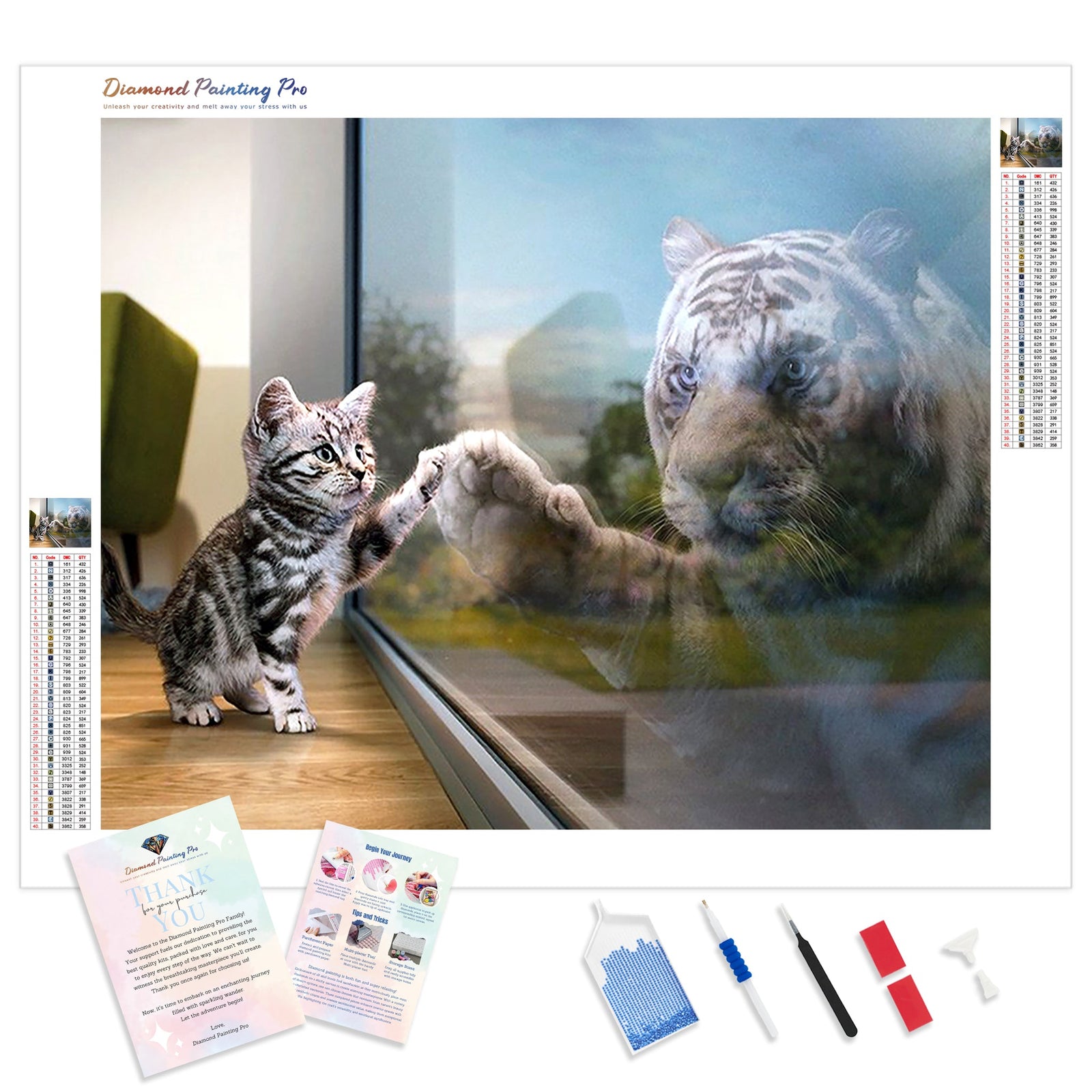 Kitty Aspirations | Diamond Painting Kit - Full Drill - Square or Round Diamonds with AB Drills Option