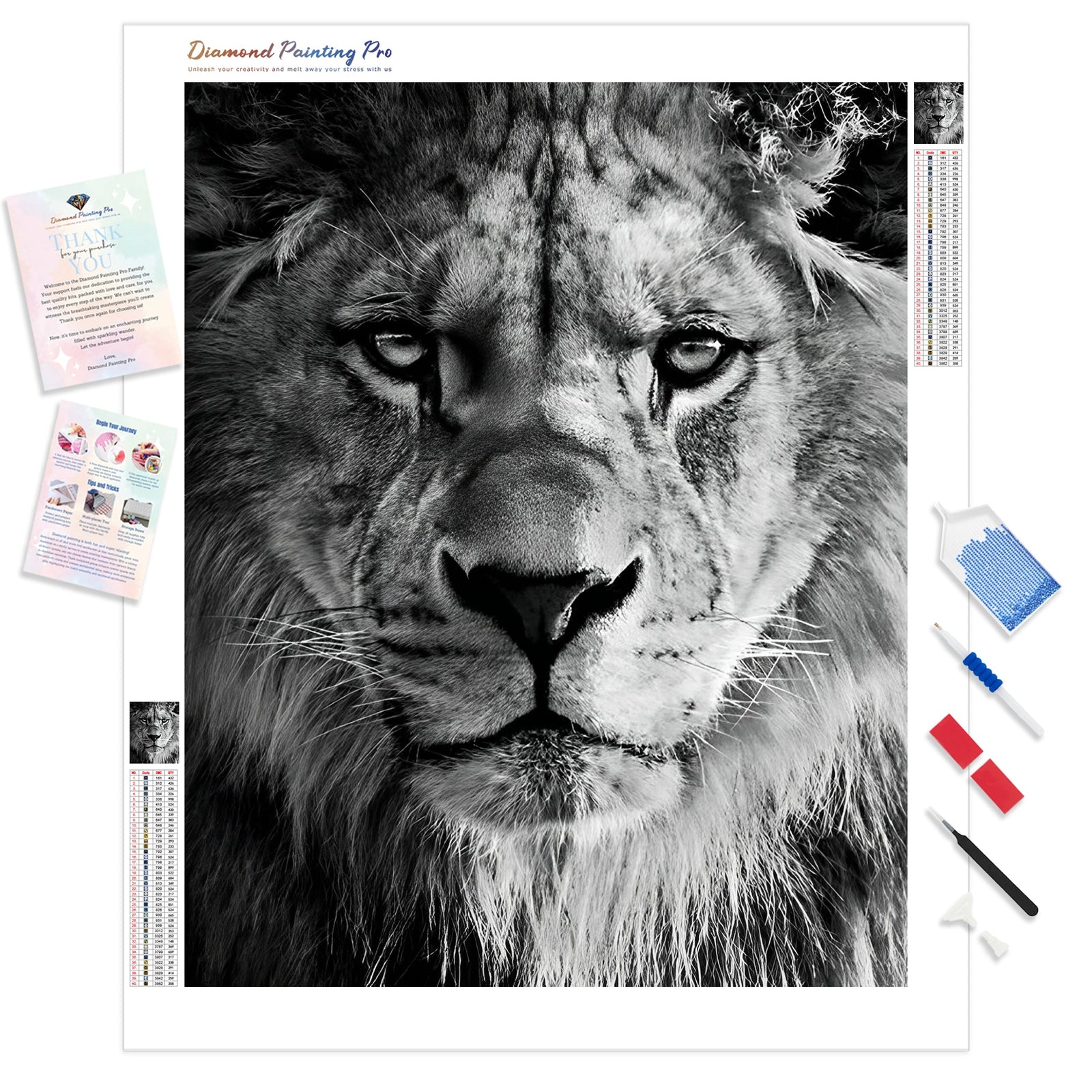 King of the Pride | Diamond Painting Kit - Full Drill - Square or Round Diamonds with AB Drills Option