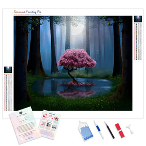 Forest Pink Tree | Diamond Painting