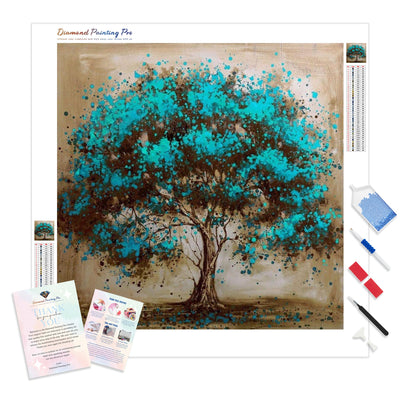 Azure Blossom | Diamond Painting Kit - Full Drill - Square or Round Diamonds with AB Drills Option