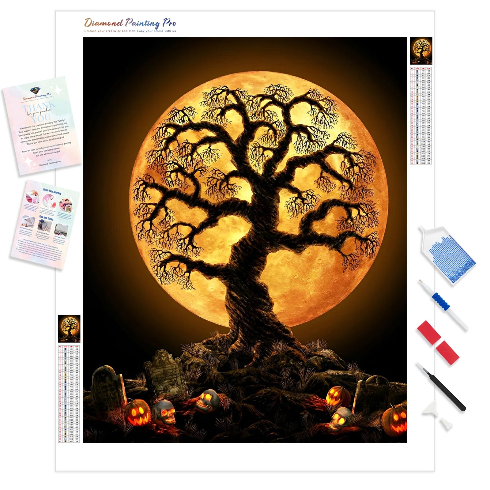 Tree of Nightmares | Diamond Painting Kit - Full Drill - Square or Round Diamonds with AB Drills Option