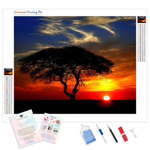 African Landscape Sunset | Diamond Painting