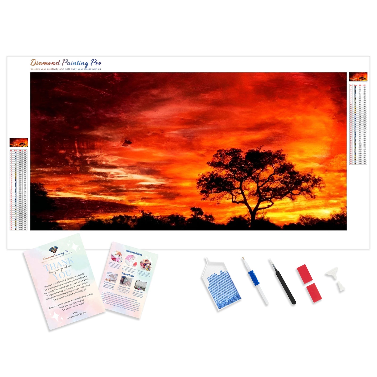 Breathtaking Sunset | Diamond Painting Kit - Full Drill - Square or Round Diamonds with AB Drills Option