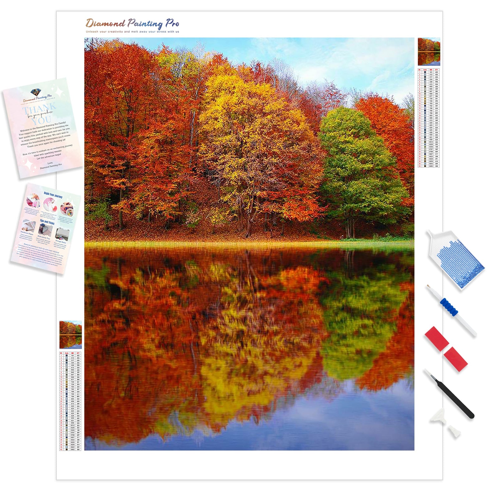 Colorful Tree | Diamond Painting Kit - Full Drill - Square or Round Diamonds with AB Drills Option