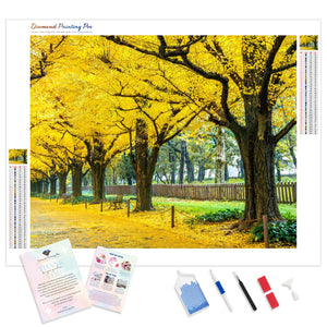 Yellow Ginkgo Trees | Diamond Painting