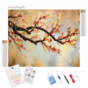 Abstract The plum tree | Diamond Painting