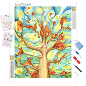 Abstract Fluid Tree | Diamond Painting