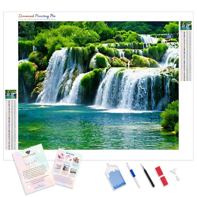 Majestic Waterfalls | Diamond Painting Kit - Full Drill - Square or Round Diamonds with AB Drills Option