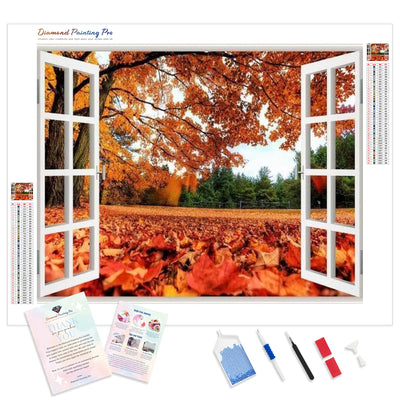 Window with Views | Diamond Painting Kit - Full Drill - Square or Round Diamonds with AB Drills Option