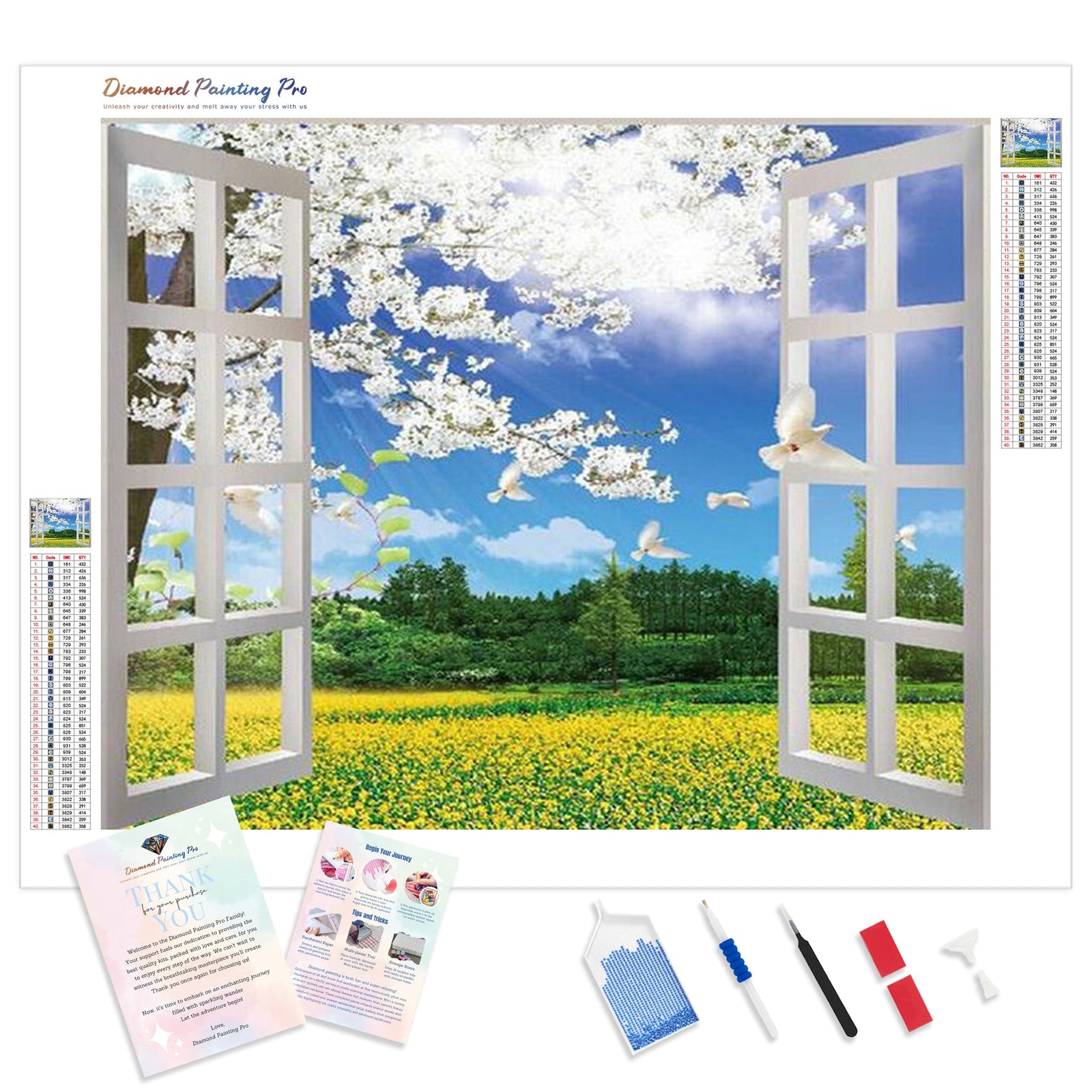 Serene Window | Diamond Painting Kit - Full Drill - Square or Round Diamonds with AB Drills Option