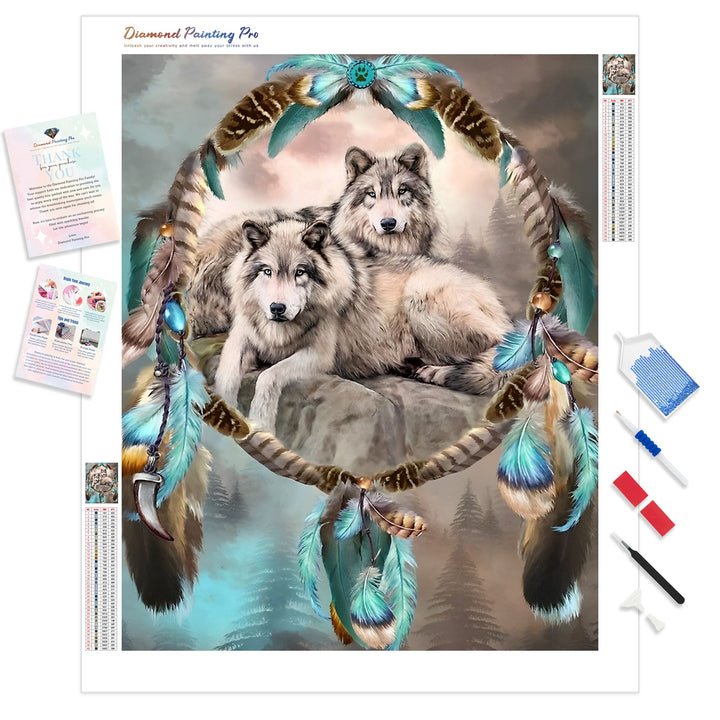 Wolf Dream Catcher | Diamond Painting