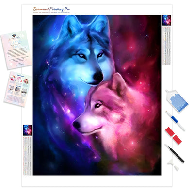 Wolf Love | Diamond Painting Kit - Full Drill - Square or Round Diamonds with AB Drills Option