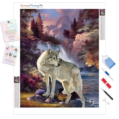 Wolf | Diamond Painting Kit - Full Drill - Square or Round Diamonds with AB Drills Option