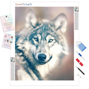 Glowing Wolf | Diamond Painting