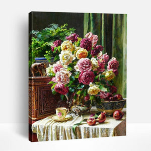 Flowers and Pomegranate | Paint By Numbers