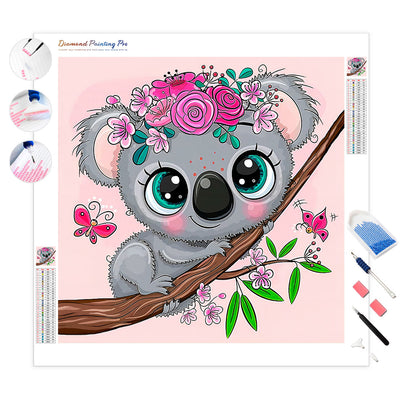 Blooms and Koala Hugs | Diamond Painting