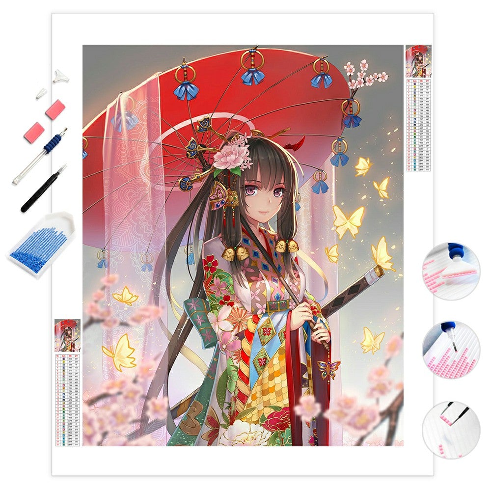 Anime Art Kimono | Diamond Painting