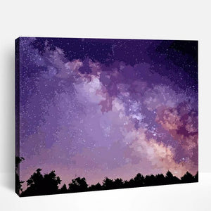 Purple Night Sky | Paint By Numbers