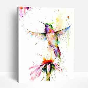 Watercolor Hummingbird | Paint By Numbers