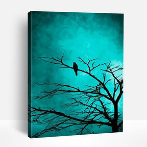 Blue Sky and Branches Silhouette | Paint By Numbers