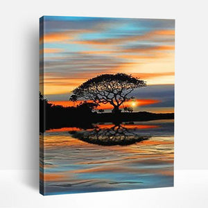 Sunset Tree Silhouette | Paint By Numbers