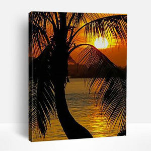 Palm Tree Silhouette | Paint By Numbers