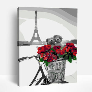 Red Roses and Paris | Paint By Numbers