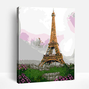 Eiffel Tower Garden View | Paint By Numbers