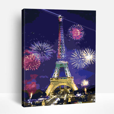 Eiffel with Fireworks | Paint By Numbers