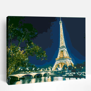 Eiffel Tower with Lanterns | Paint By Numbers