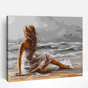 Girl on Beach Coast | Paint By Numbers