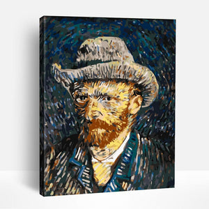 Self Portrait with Felt Hat - Van Gogh | Paint By Numbers