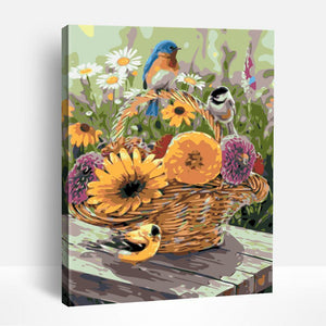 Basket of Sunflower | Paint By Numbers