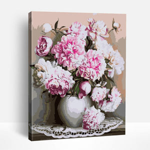 Light Pink Flowers | Paint By Numbers