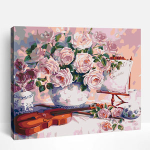 Flowers and Violin | Paint By Numbers