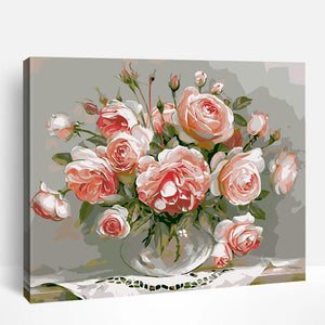 Pink Florals | Paint By Numbers