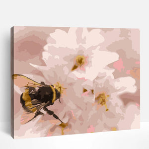 Flowers and Bee | Paint By Numbers